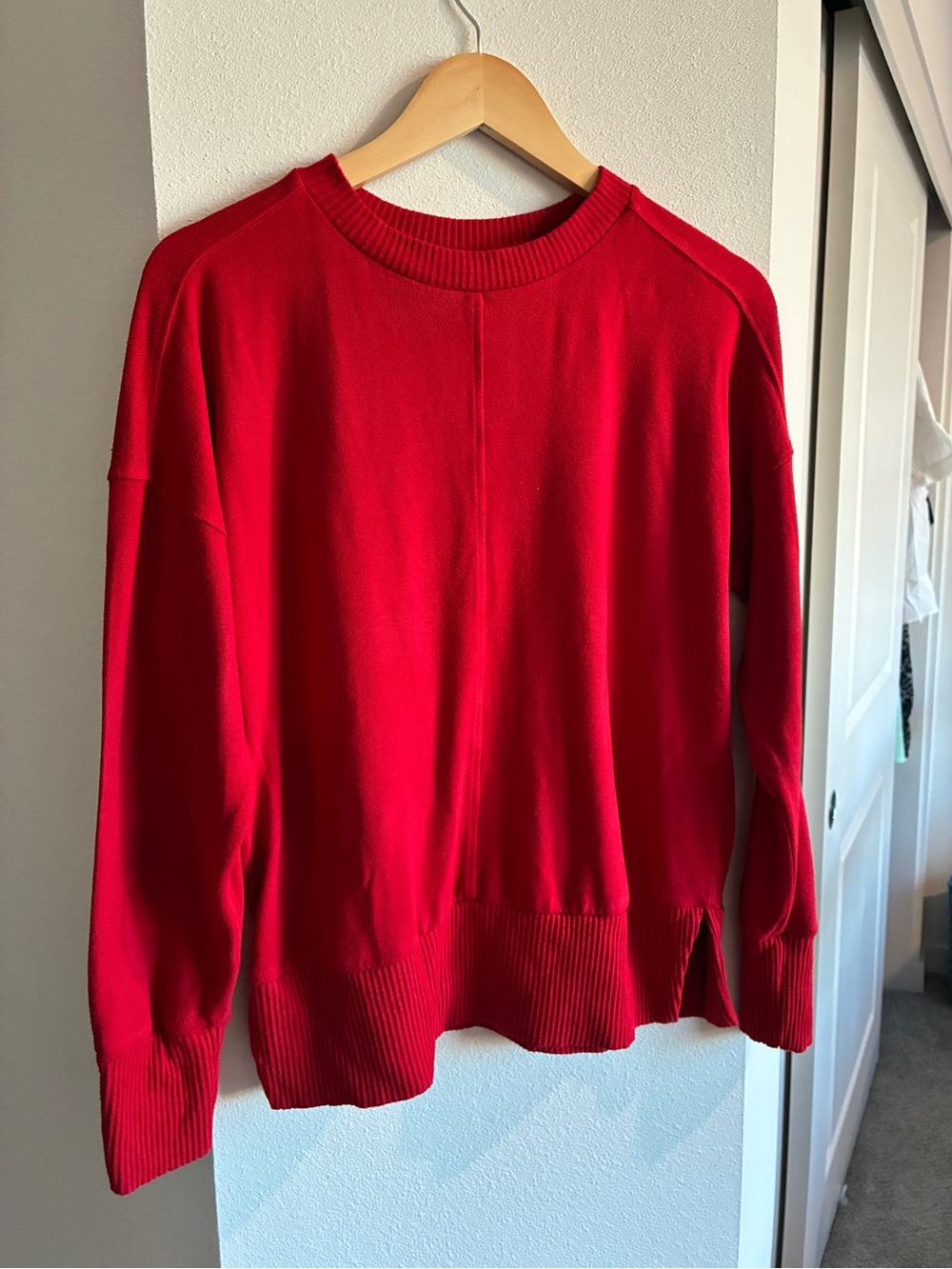 next Red Crewneck Sweater - Bright Knit